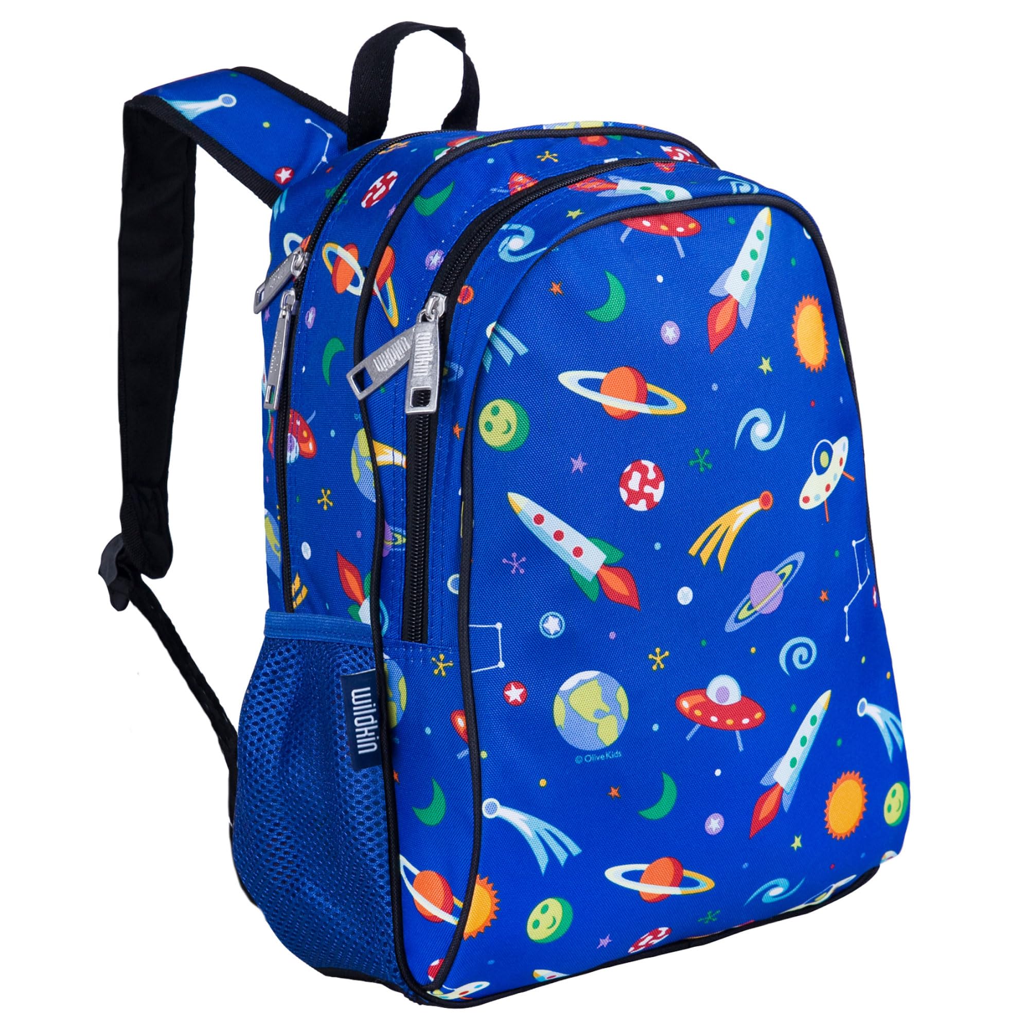 Wildkin W14077 Backpack-Space, Olive Kids Out of This World, Multi-Colour, 14077