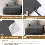 Lusofie Waterproof Self-Adhesive Patch 2 Pack 28x20cm Heavy-Duty Linen Sofa view 5