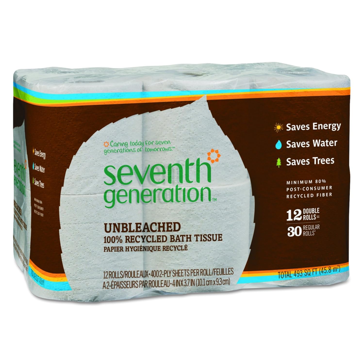 Toilet Paper 2 Ply Seventh Generation Natural Unbleached 100 Recycled Bath Tissue 400 Home Garden