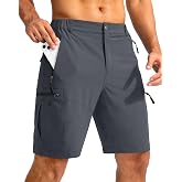 Pudolla Men's Hiking Cargo Shorts 9"/7"/11" Lightweight Outdoor Shorts for Men Trip Golf Camping Casual with 5 Zipper Pockets