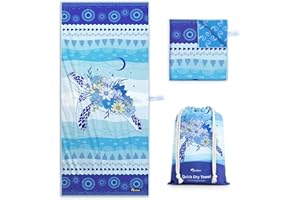 Diveblues Microfiber Beach Towel, Sand Free Travel Towels, Oversize Large 71" x 32" Lightweight Towel, Quick Dry, SuperAbsorbent, for Camping, Pool, Gym, Yoga, Women Men Kids Beach Essentials Gift