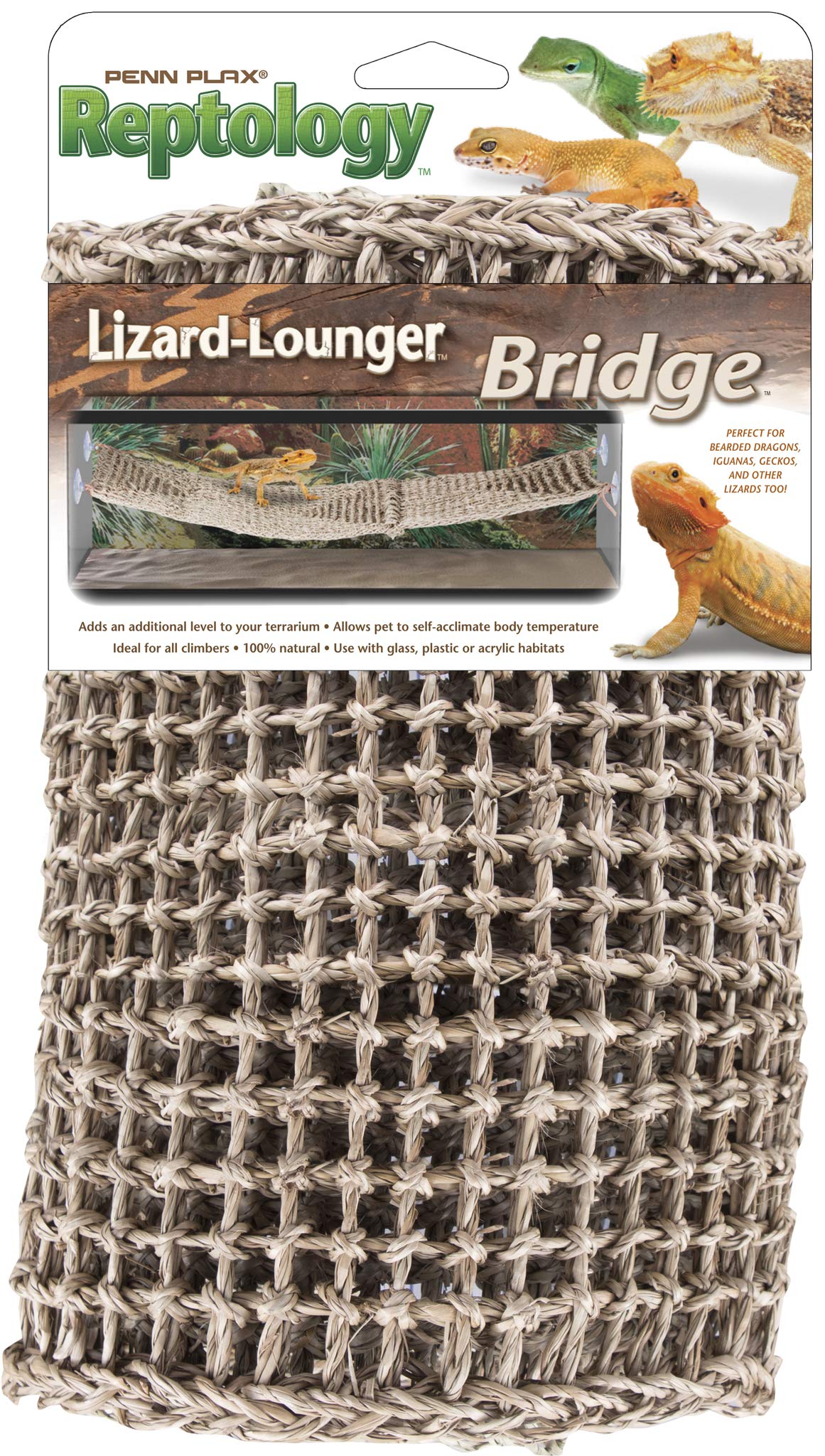 Penn-Plax Reptology Lizard Lounger Bridge for Bearded Dragons, Iguanas, and Other Reptiles, 700 g