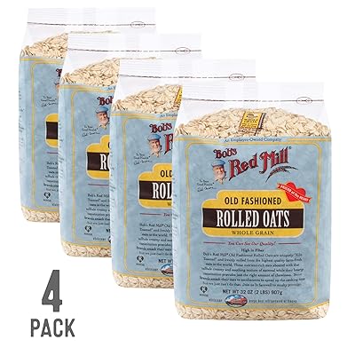 Bob's Red Mill Old Fashioned Regular Rolled Oats, 32 Ounce (Pack of 4)