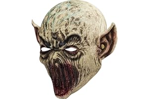 Spooktacular Creations Scary Halloween Zombie Mask, Full Head Horror Alien Ghost Devil Face Mask, Creepy Latex Monster Cap Masks for Adult Cosplay Halloween Costume Accessory, Party Dress Up