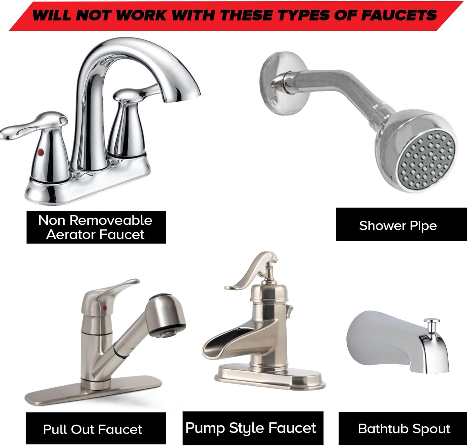 SmarterFresh Quick Connect Sink Faucet Sprayer Set Metal Detachable