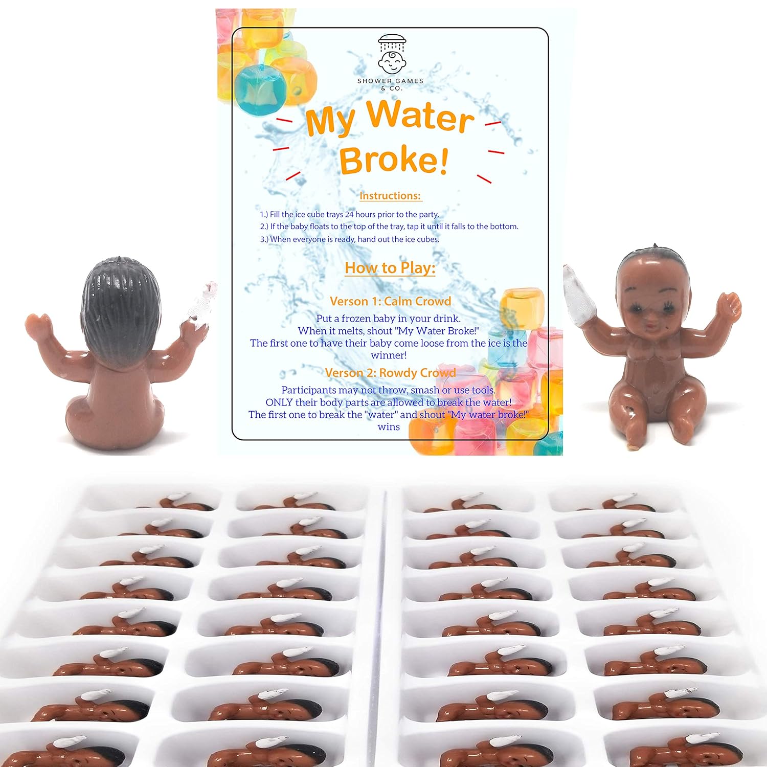 Amazon Com My Water Broke Baby Shower Game With Tiny Babies For Ice