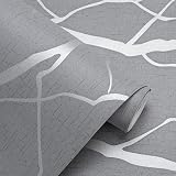 Trafagala Non-Woven Silver Grey Wallpaper 3D Embossed Striped Glitter view 2