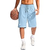 G Gradual Men's Basketball Shorts with Zipper Pockets Lightweight Quick Dry 11" Long Shorts for Men Athletic Gym