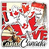 Canada Sticker 8 Pcs (Large Size) Vinyl Stickers Laptop Waterproof Decal for Car Bumper Water Bottle Notebook Luggage Window Party Birthday Decorations - Size 4 Inches