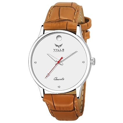 VL-1142 Attractive White Dial Movado Formal Analogue Watch for Men and Boys