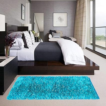 Glamkaart Light Blue Floor Rug 2x5 Feet