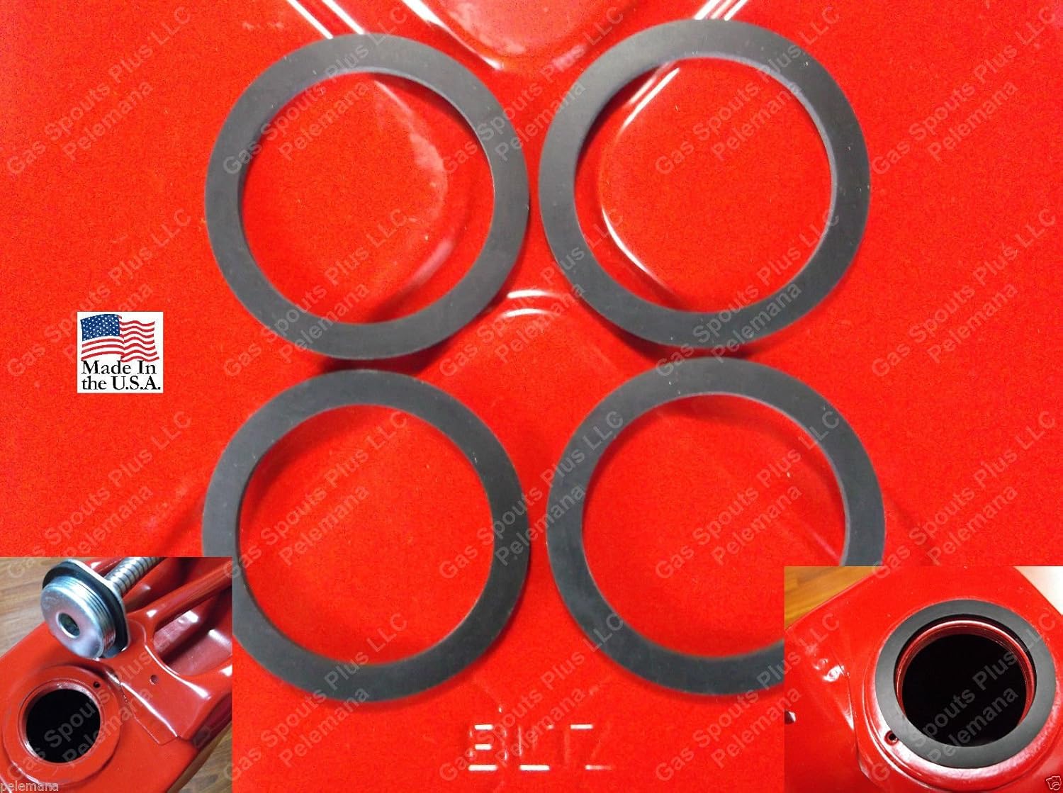 4 Jerry SPOUT GASKET Fuel Blitz Metal Gas Can Spout GSKT 5 Gallon