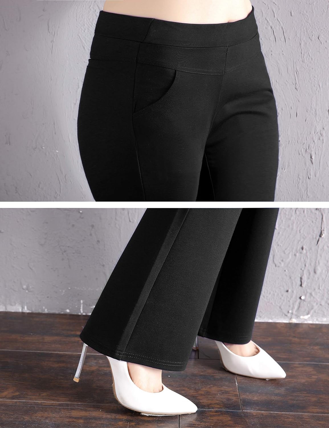 black stretchy work pants plus size