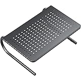 Metal Monitor Stand Riser with Vented Metal for Computer, Laptop, Notebook, Printer, Ergonomic 14.5 Platform 4 Inch Height (E