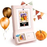 HP Sprocket Photo Booth Machine Instant Color Photo Printer - 10.1" Touchscreen Photobooth, LED Ring Light - Customize w/ 250+ Frames, Prints on 3x4 Zink Paper or Share via QR Code, Mobile App - Pink