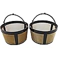 NRP 2-Pack Basket Screen Bottom Gold-Tone Permanent Coffee Filter Universal for 4-5 Cup Drip Coffeemakers