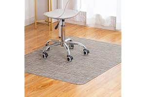 Baroyal Office Chair Mat for Hardwood Floor Under Desk Computer Rolling Chair Mat for Wood/Tile Floor Non-Slip Heavy Duty Desk Rug PVC Plastic Hard Floor Protector 36" x 48" (Soapstone)