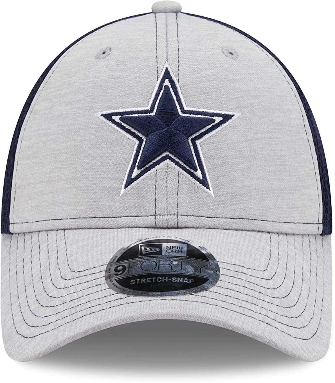 NFL Dallas Cowboys Mens New Era 2020 Neo B3 940 Stretch Snap Hat, Navy/Gray, OSFM : Clothing