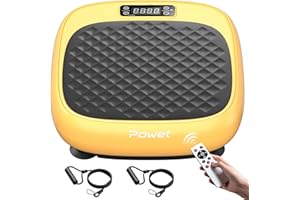 POWET Vibration Plate Exercise Machine, Mini Whole Body Workout Waver Vibration Plate for Lymphatic Drainage with 5 Setting Modes, 99 Speed Levels for Weight Loss, Shaping, Toning