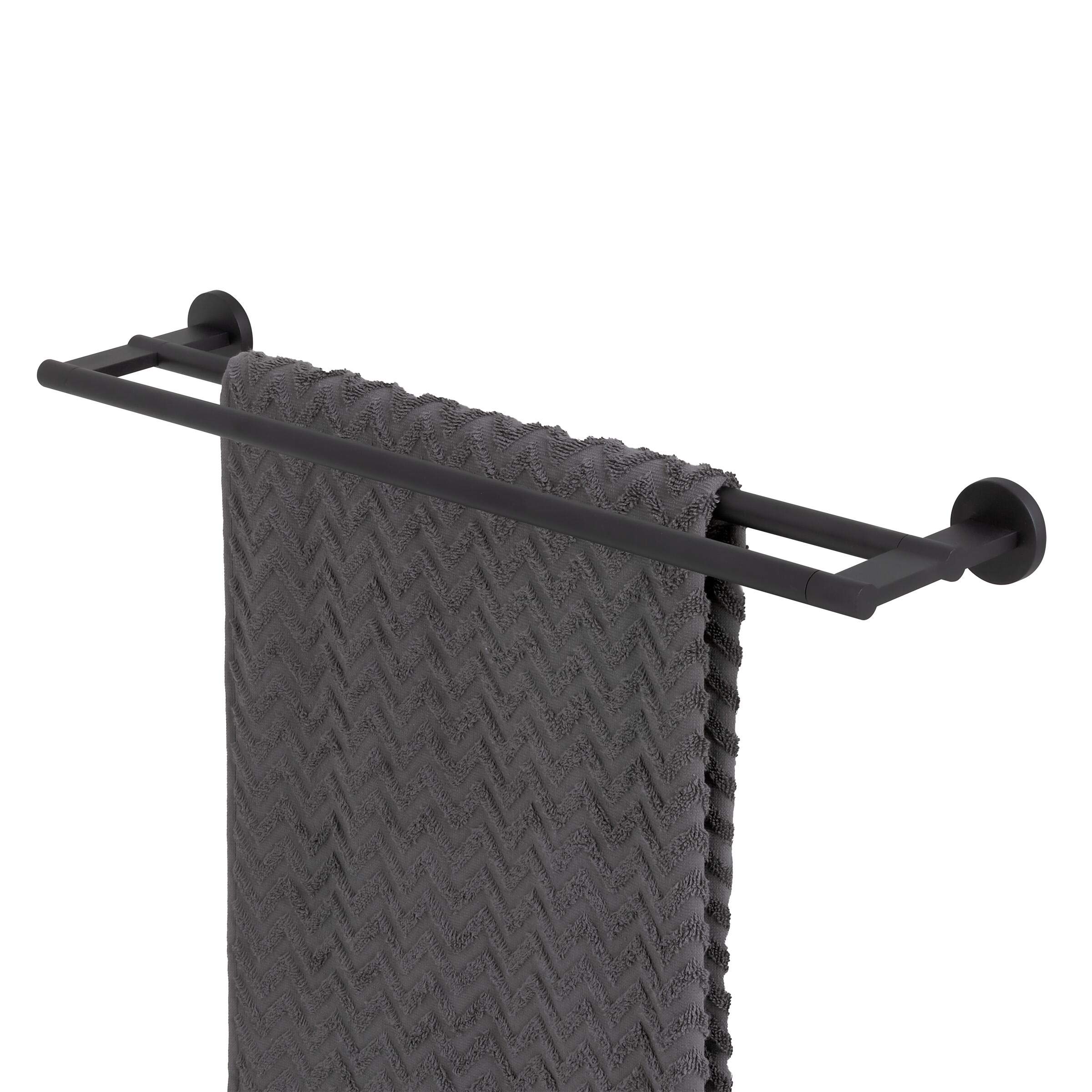 Tiger Noon Towel Rail Double, Black