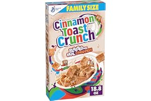 Cinnamon Toast Crunch Breakfast Cereal, Crispy Cinnamon Cereal, Family Size, 18.8 oz