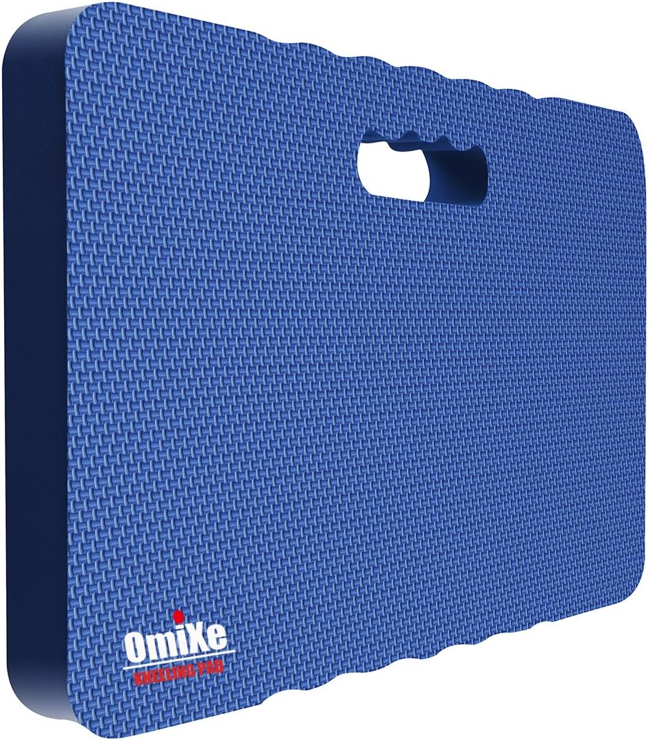 Omixe Comfortable Garden Kneeling pad, Kneeler Mat Pads Waterproof Memory EVA Foam Protective Knees Cushion, Thick 1-ยฝ" Extra Large 18x11 Kneeling Pads for Gardening, Plating, Praying,Yoga,Exercise