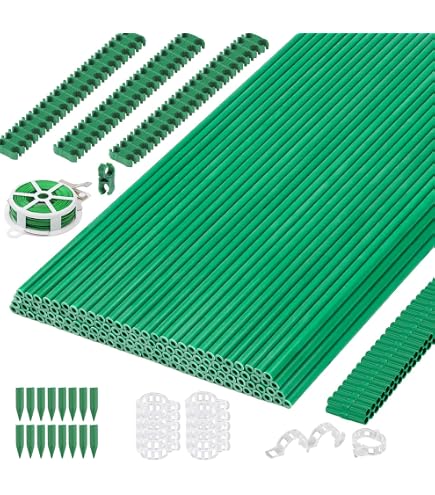 100 Pack Plant Trellis Connectors - 11mm (7/16") Garden Stake Clips For Tomato Cages & Climbing Plants