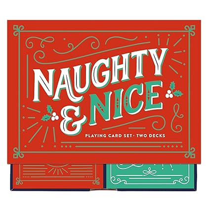 Amazoncom Galison Naughty Nice Playing Card Set Galison - 