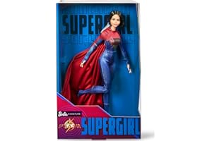 Barbie Supergirl Collectible Doll from The Flash Movie Wearing Red and Blue Suit with Cape, Doll Stand Included