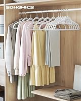 SONGMICS Velvet Hangers Set of 50, Non-Slip, 360 Swivel Hooks, 0.6 cm Thick view 2