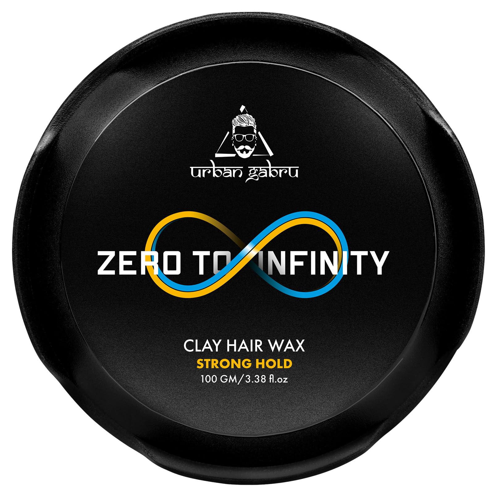 UrbanGabru Zero to Infinity Hair Wax for Men – Hair Clay, Pomade for Strong Hold & High Shine | Water Based Hair Styling Putties & Cream (3.5 Oz)