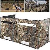 Phoncoo See Through Hunting Blind, 3/4 Panel Ground Blinds for Deer Hunting with Carrying Bag, Pop Up Camouflage Panel Blind Tent for Deer Duck Turkey Hunting