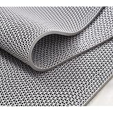 MYOYAY 4x10 Ft Non Slip Drainage Floor Mats, Gray | Commercial PVC Mesh Hollow Drainage Mat, Bathroom Flooring Mats, For Garage Restaurant Swimming Pool Bath Shower Wet Area