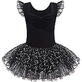 Zaclotre Girls Ballet Ruffle Short Sleeve Skirted Leotards with Tutus Skirt Dance Dress Ballerina Outfits