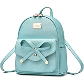 I IHAYNER Girls Bowknot Cute Leather Backpack Mini Backpack Purse for Women