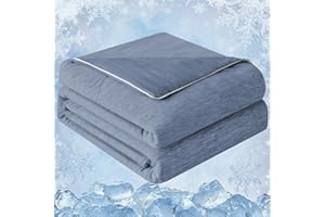 Cushious Cooling Comforter Queen Size, Double Sided Cooling Blankets for Hot Sleepers, Soft Breathable Lightweight Summer Cooling Comforter for Night Sweats Absorbs Body HEA
