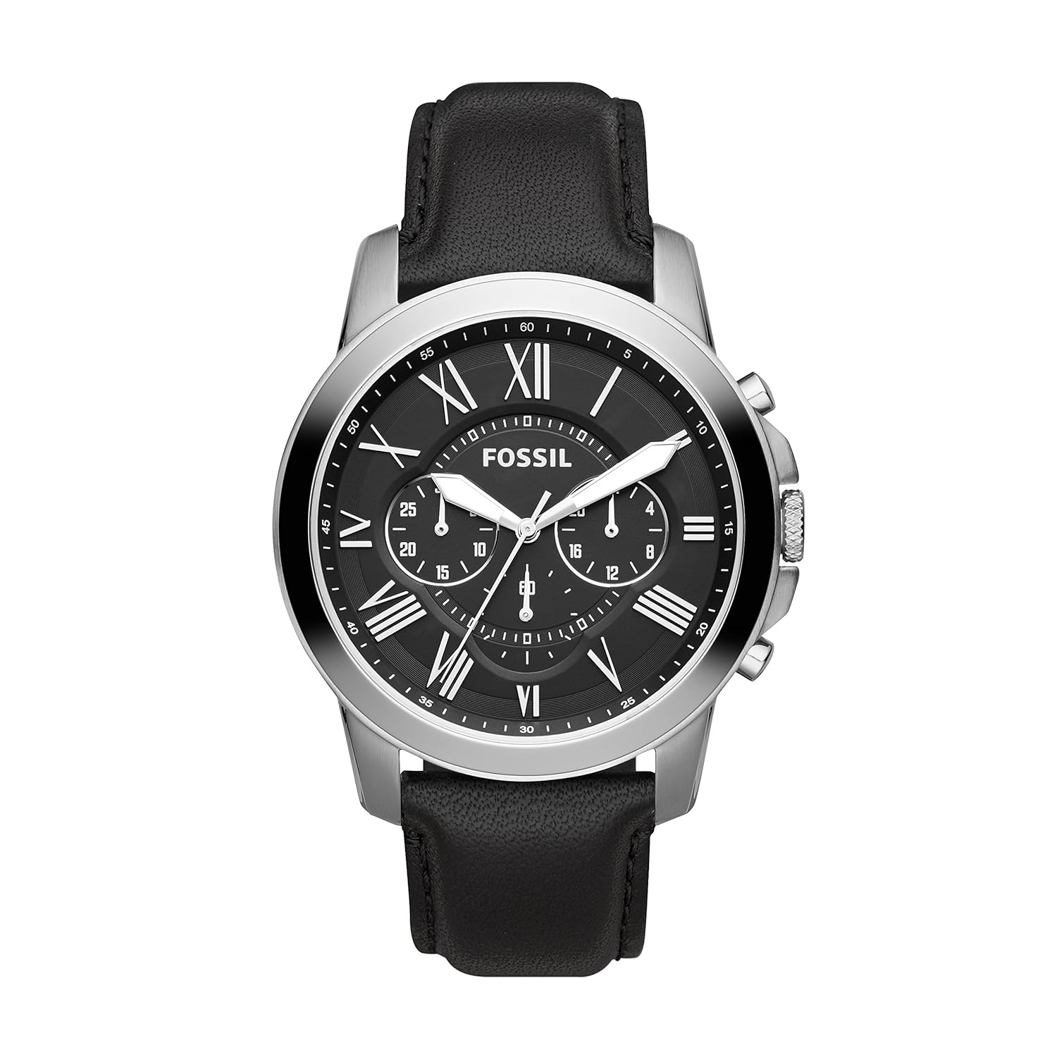 fossil grant chronograph analog black dial men's watch