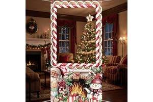 WNSMYJDP Large Christmas Photo Booth Props Fun Frame Banner for Merry Christmas Party Decorations DIY Picture Props for Holid