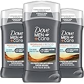 DOVE MEN + CARE Deodorant Stick For Men Morning Fresco Aluminum Free 72-Hour Odor Protection Mens Deodorant With Essential Oils & 1/4 Moisturizing Cream, 3 Ounce (Pack of 3)