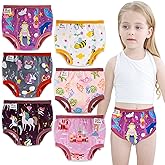 Max Shape 6 Packs of Potty Training Underwear for Girls with Supper Absorbent-Layer,Reusable Baby Toilet Training Pants Cranberry 6 Years