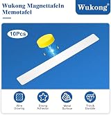Wukong 10x Magnetic White Board Strips 30cm Self-Adhesive Memo Bar w/ 32 Magnets view 2