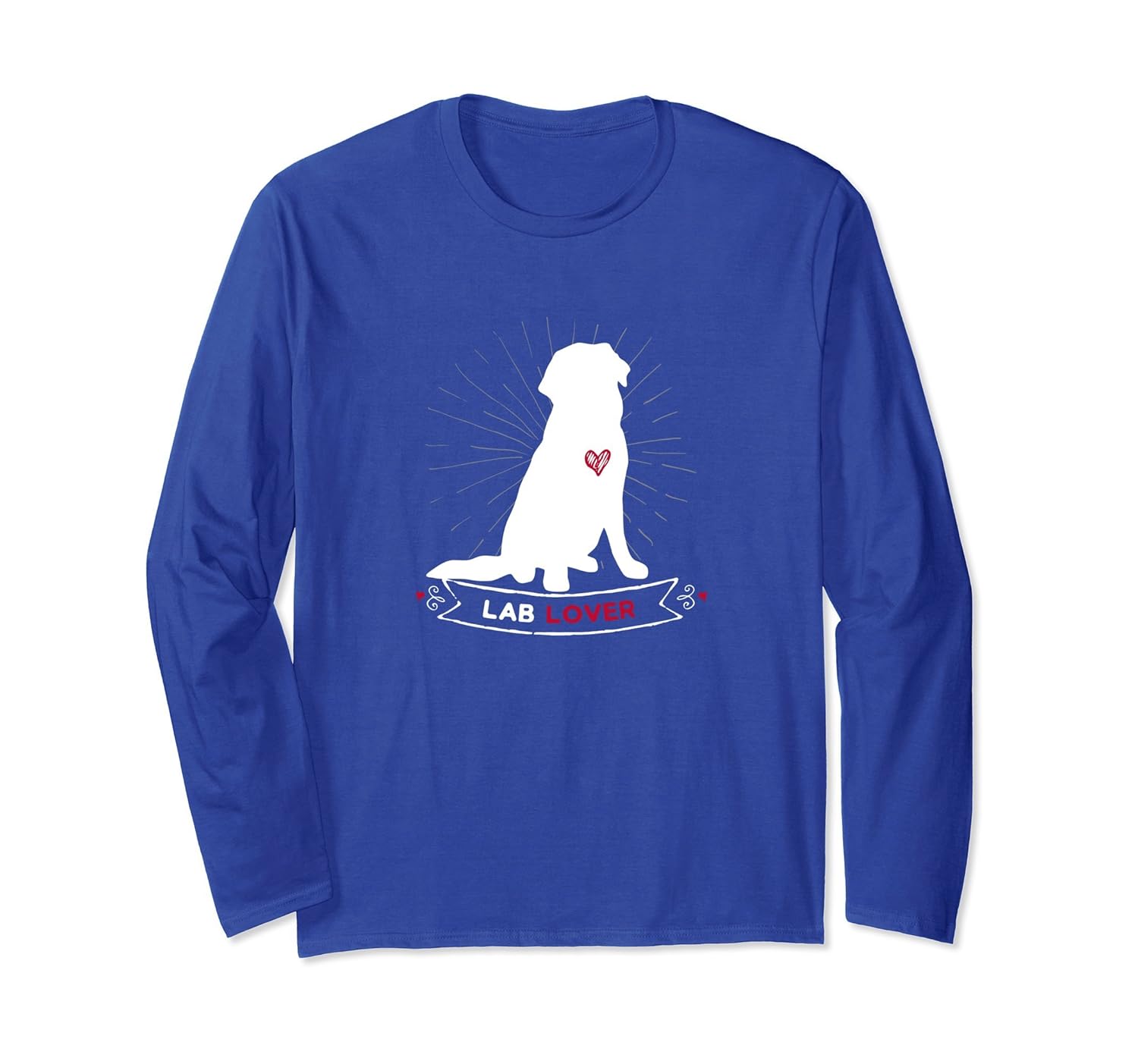 Lab Lover Cute Dog Breed Graphic Long Sleeve T-shirt-anz