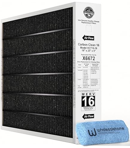 Lennox X6675 20x25x5 Air Filter, Lennox Healthy Climate Carbon