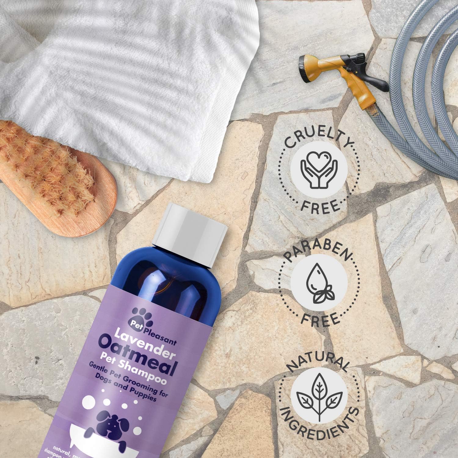 Natural Dog Shampoo with Colloidal Oatmeal - Puppy Shampoo for Dog Bath with Lavender Essential Oil Dog Wash - Pet Odor Eliminator Dog Shampoo for Smelly Dogs and Pet Grooming PACKAGING MAY VARY
