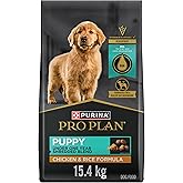 Purina Pro Plan Dry Puppy Food, Development Shredded Blend Chicken & Rice - 15.4 kg Bag (1 Pack)