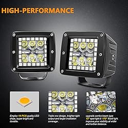 Nicoko 18w 3" Led Work Light with Chaser RGB Halo