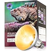 Heat Lamp Bulb, 80 Watt Full Spectrum UVA UVB Reptile Heat Bulb, Basking Spot Light, Simulate Natural Sun Light for Reptile a