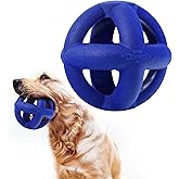SuperChewer Tough Dog Cage Ball Toy | Lifetime Replacement | Strong Natural Rubber | Great Dog Fetch Toy | Chew Toys for Dogs | Ultra Durable Chew Toys fsor Aggressive Chewers | For Large Breeds