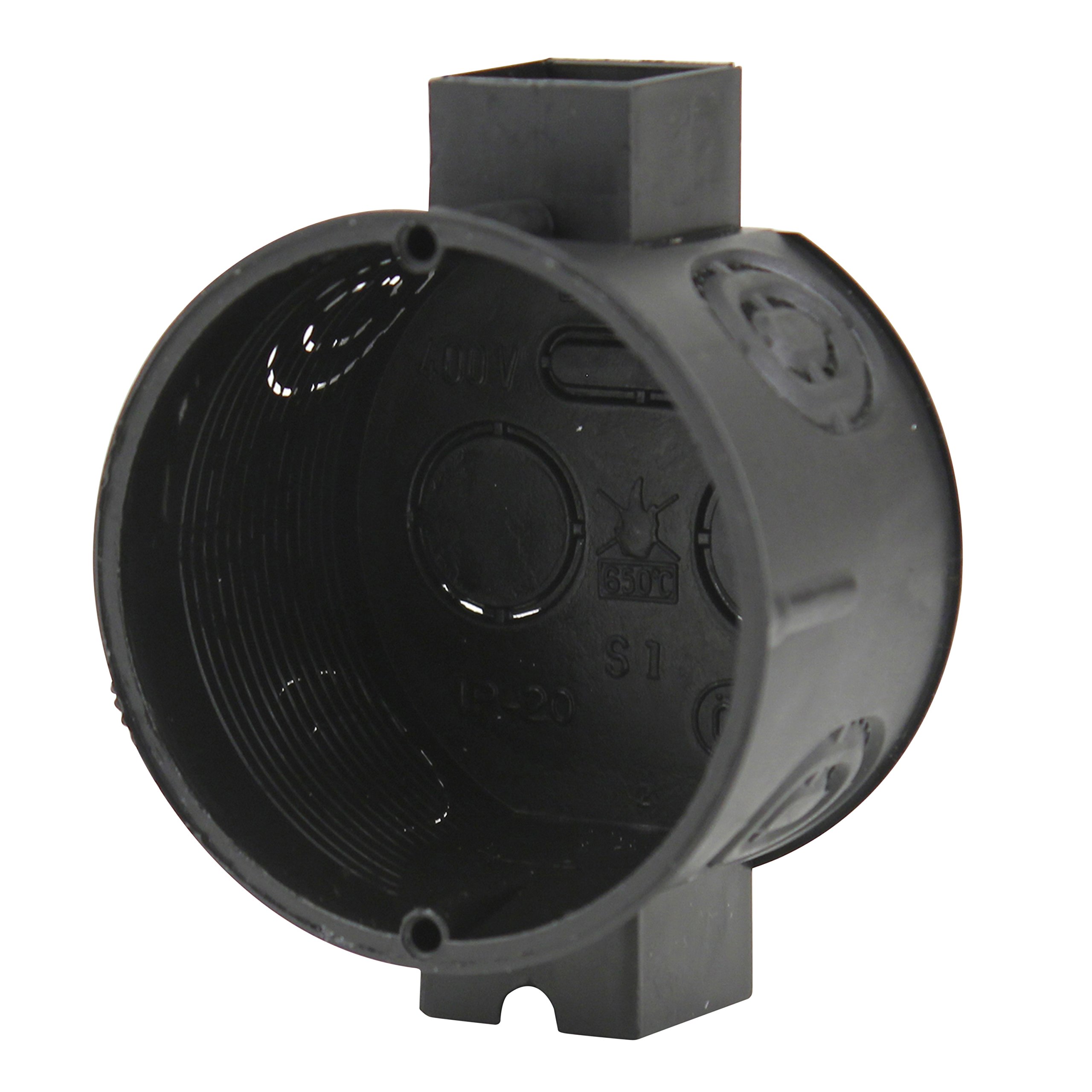 UNITEC 40909L Flush-Mounted Switch Box 40 mm Black