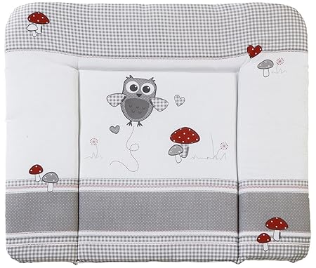 roba Wickelauflage 'Adam & Eule', weiche Wickelunterlage 85x75cm, Wickeltischauflage PU beschichtet